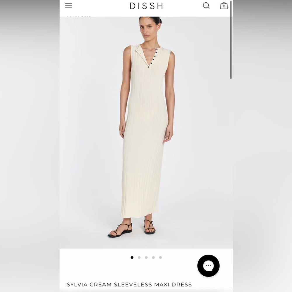 DISSH Sylvia Cream Sleeveless Maxi Dress